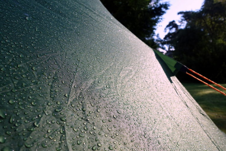 Condensation on tent