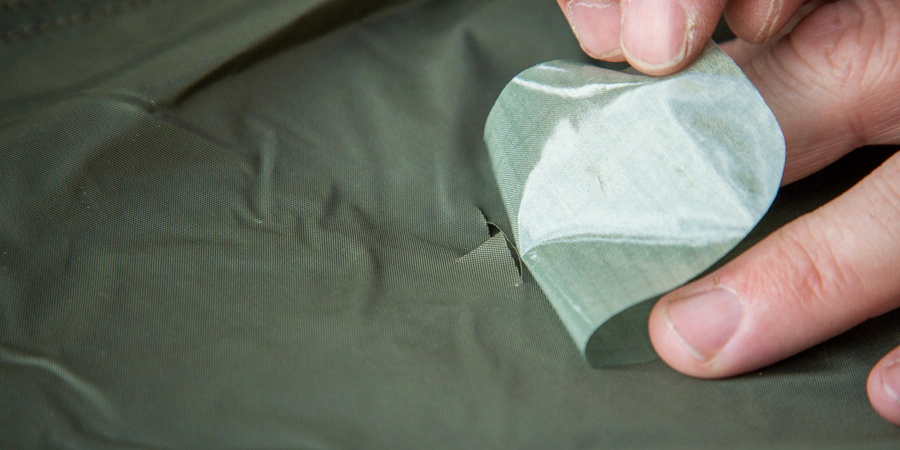 Patching a hole in a tent