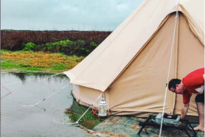 How a canvas tent is waterproof