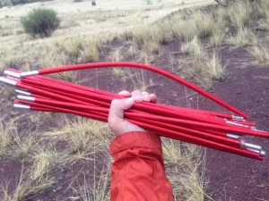 straighten a bent tent pole